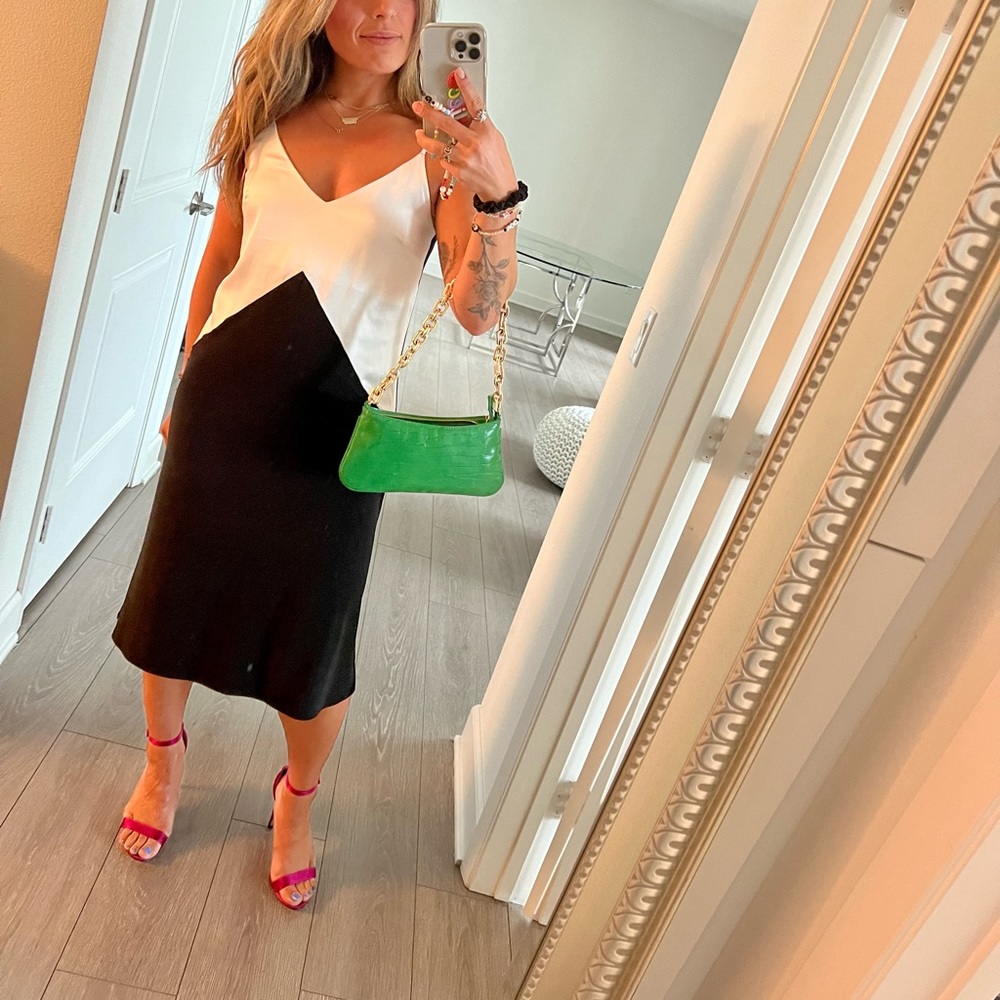 Zara Midi Two Tone Dress